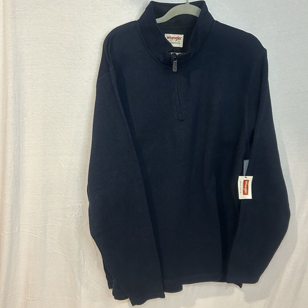 Wrangler 1/4 Zip Men’s Navy Sweatshirt Size XL
